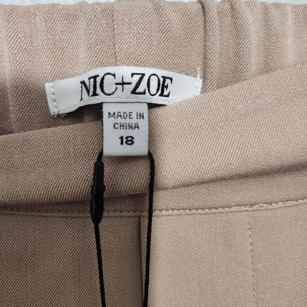 NIC+ZOE Women's Tan Wide Leg Pants - Picture 5 of 8